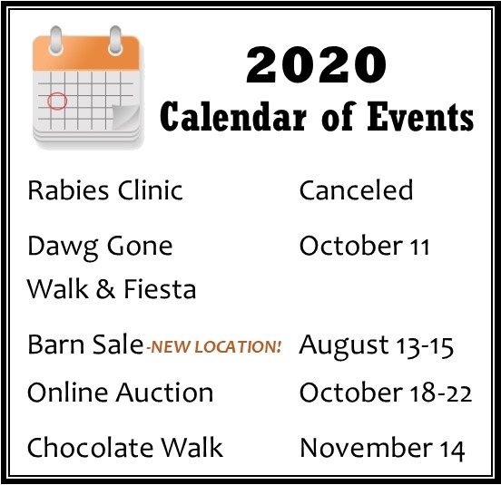 Calendar of Events 6.9.20