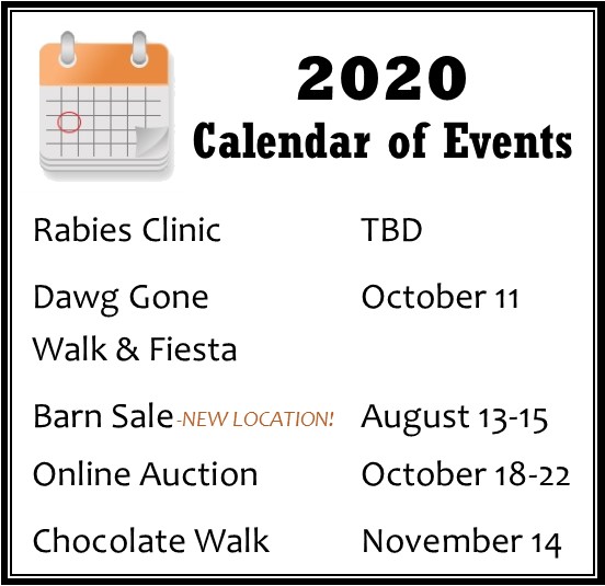 Calendar of Events 6.9.20