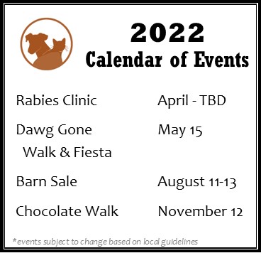 2022 BCHS Calendar of Events